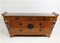 Lot 314 - Chinese hardwood sideboard