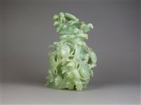 Lot 58 - A Chinese jade vase and cover