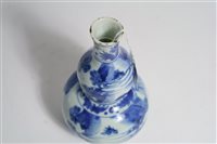 Lot 24 - A Chinese Blue and White Gourd vase
