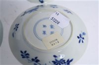 Lot 31 - Two Chinese Blue and White Teabowls and Saucers