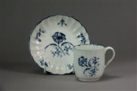 Lot 77 - A Caughley porcelain coffee cup and Worcester saucer