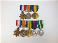 Lot 326 - A group of WWI medals