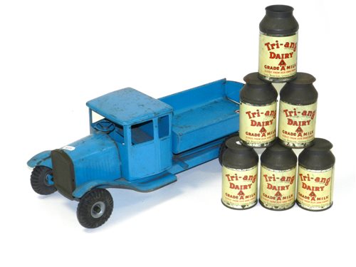 Lot 245 - A Triang Dairy Tipper Lorry with Milk Churns