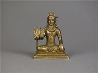 Lot 65 - A bronze figure of Shiva,  Indian or South East Asian