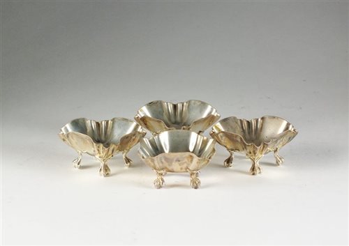 Lot 55 - A set of four Victorian silver salts