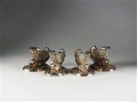 Lot 48 - Four 19th century silver plated salts