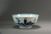 Lot 82 - A Worcester porcelain slop bowl in the Waiting Chinaman pattern