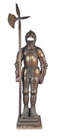 Lot 165 - A bronze patinated cast iron fire side figure