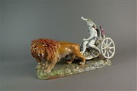 Lot 156 - A Meissen style porcelain figural group