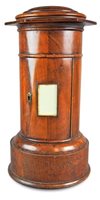 Lot 168 - A Victorian walnut and rosewood country house pillar letter box