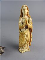 Lot 142 - An Indo-Portuguese carved ivory figure of our lady of the conception