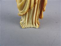 Lot 142 - An Indo-Portuguese carved ivory figure of our lady of the conception
