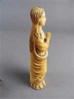 Lot 142 - An Indo-Portuguese carved ivory figure of our lady of the conception