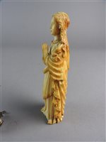 Lot 142 - An Indo-Portuguese carved ivory figure of our lady of the conception