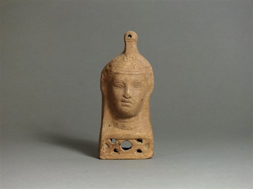 Lot 7 - Greco-Egyptian lamp holder; ceramic; 3rd - 1st century BC