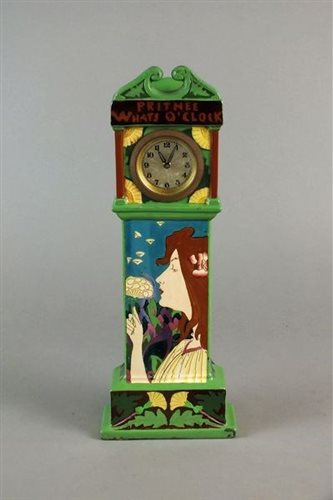 Lot 103 - A Wileman Foley 'Intarsio' clock designed by Frederick Rhead