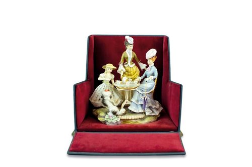 Lot 99 - A Royal Worcester group 'The Tea Party'