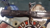 Lot 276 - A Japanese type 30 bayonet and metal scabbard