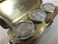 Lot 96 - A silver triple sovereign case