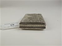 Lot 85 - A silver castle top snuff box