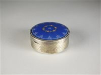 Lot 1 - Murrle Bennet & Co silver and enamel box