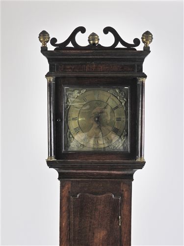 Lot 527 - A George III oak cottage longcase clock