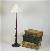 Lot 379 - A stained beech framed standard lamp