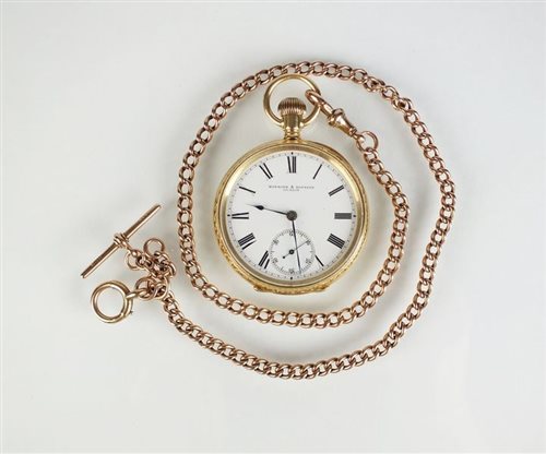 Lot 321 - A Waltham open face pocket watch