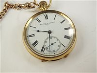 Lot 321 - A Waltham open face pocket watch