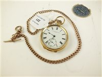 Lot 321 - A Waltham open face pocket watch