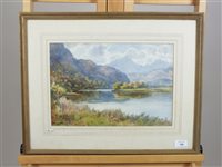 Lot 168 - Warren Williams, view of a Welsh lake. signed lower left, watercolour, 24 x 36cm