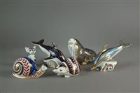 Lot 101 - Six Royal Crown Derby paperweights