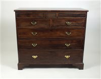 Lot 373 - A Regency mahogany and ebony strung chest of drawers