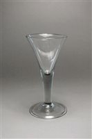 Lot 117 - An unusually large George III wine glass