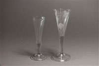 Lot 122 - Two eighteenth century English ale glasses