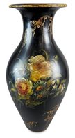 Lot 175 - A Jennens and Bettridge of London papier mache baluster vase, mid 19th century