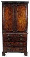 Lot 296 - A mahogany linen press