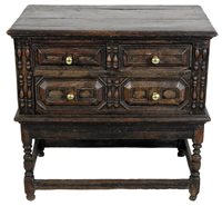 Lot 450 - A Charles II chest on stand