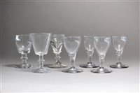 Lot 190 - A group of small English drinking glasses