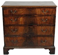 Lot 312 - A mahogany chest of drawers, mid 18th century