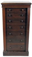 Lot 313 - A Victorian mahogany Wellington chest