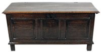 Lot 314 - A joined oak chest, early 18th century