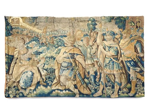 Lot 147 - A Flemish historical tapestry