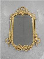 Lot 442 - A gilt framed wall mirror