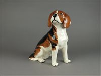 Lot 127 - A Beswick model of a fireside beagle