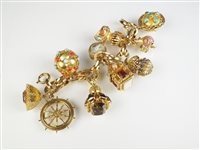 Lot 120 - A charm bracelet