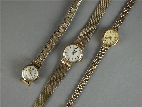 Lot 23 - Three lady's wristwatches