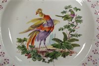 Lot 139 - Two porcelain plates decorated with Fancy Birds