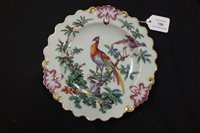 Lot 139 - Two porcelain plates decorated with Fancy Birds