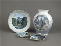 Lot 144 - Royal Copenhagan large vase and three dishes